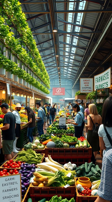 市场里的新鲜蔬果