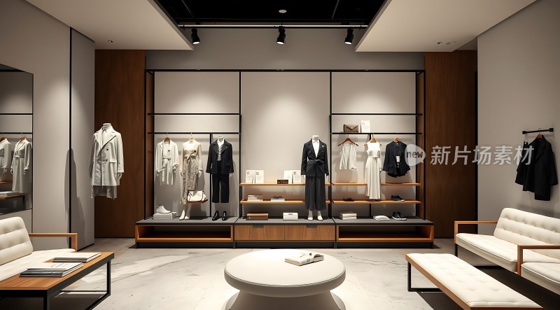 现代服装店内部设计展示
