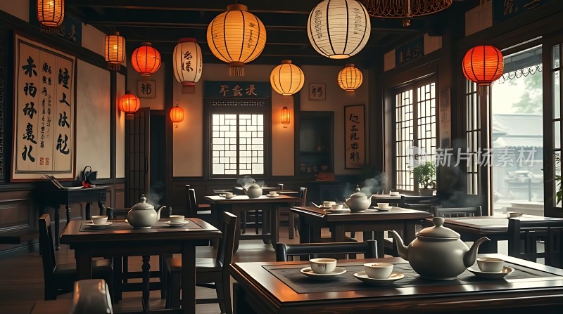 古色古香茶馆传统韵味尽在眼前
