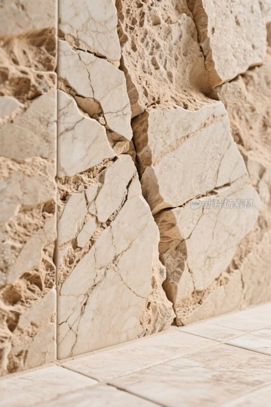 岩石纹理墙面特写