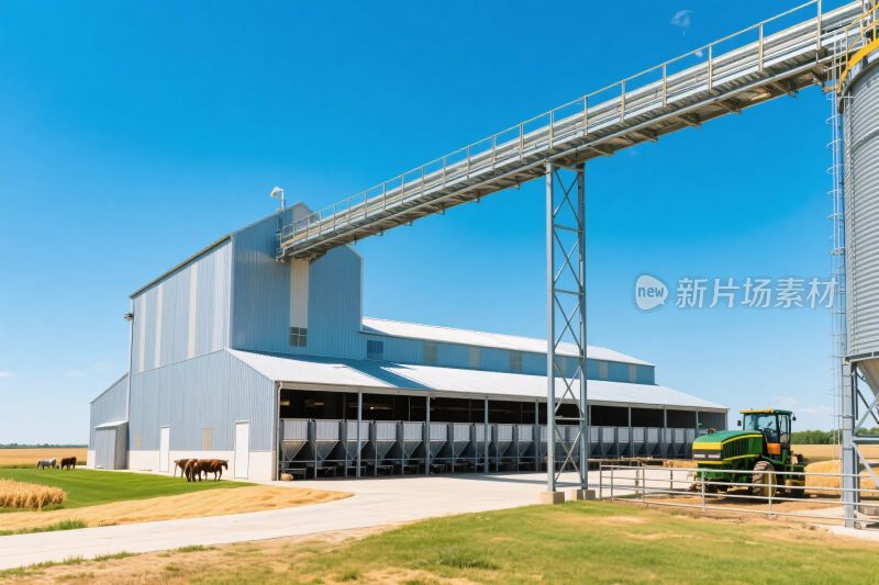 农业设施与传送带场景