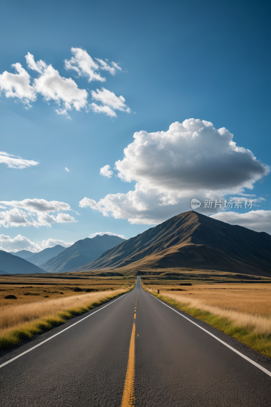 空旷的公路高清风景摄影图片