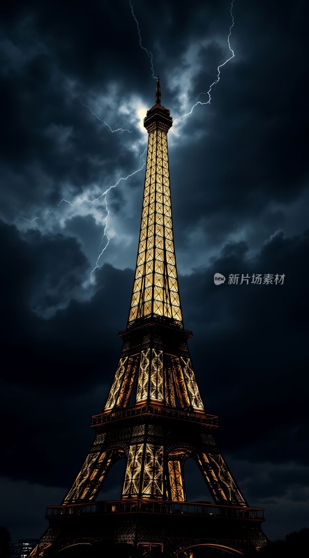 埃菲尔铁塔闪电之夜