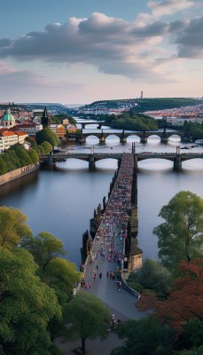 布拉格查理大桥全景