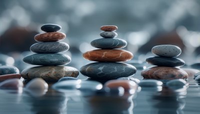 水边石堆静景 水边石堆静景