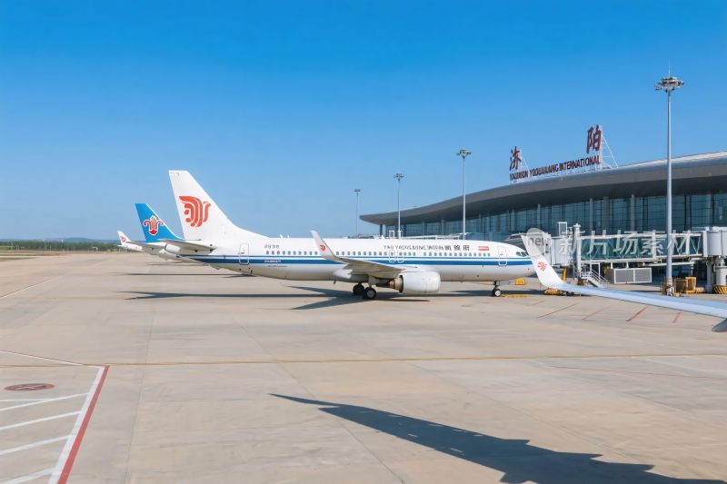 机场停机坪上的飞机