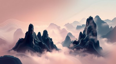 云雾缭绕的山峰 云雾缭绕的山峰