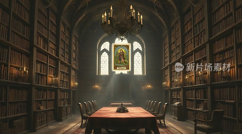 古老图书馆里的神秘聚会