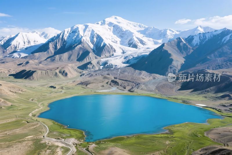 雪山湖泊自然风光