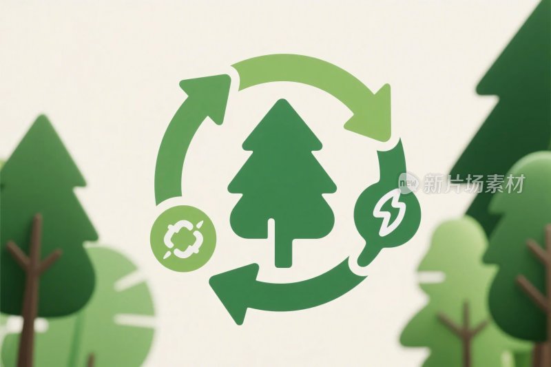 环保循环插画