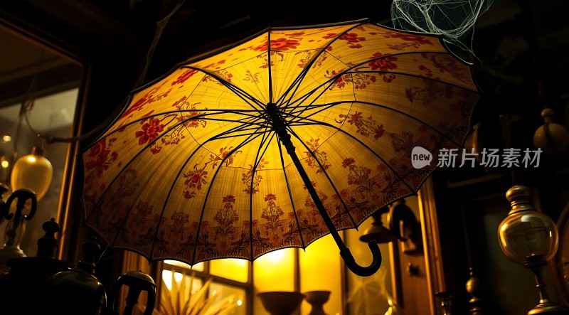 古风油纸伞下的静谧时光
