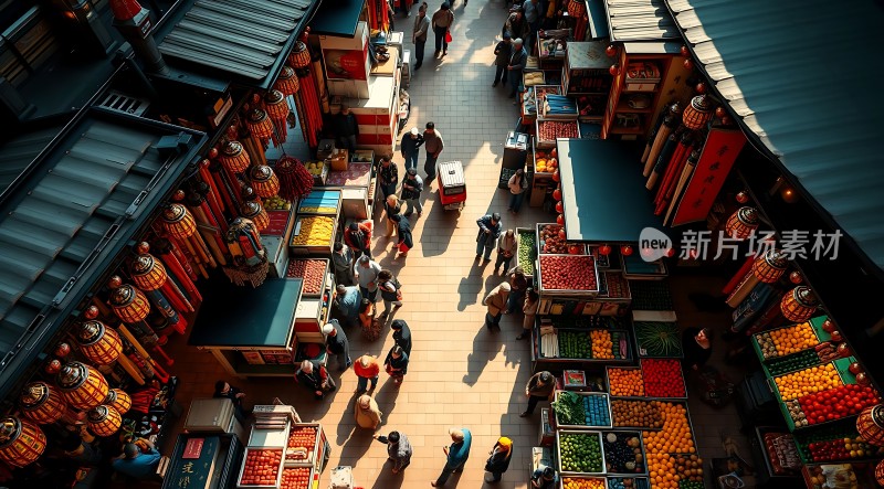 热闹集市琳琅满目
