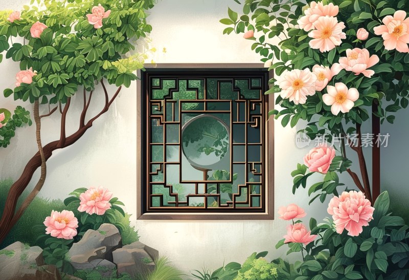 苏州园林花窗美