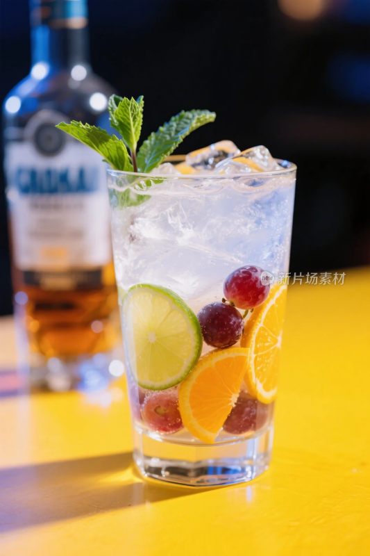 创意水果饮品特写