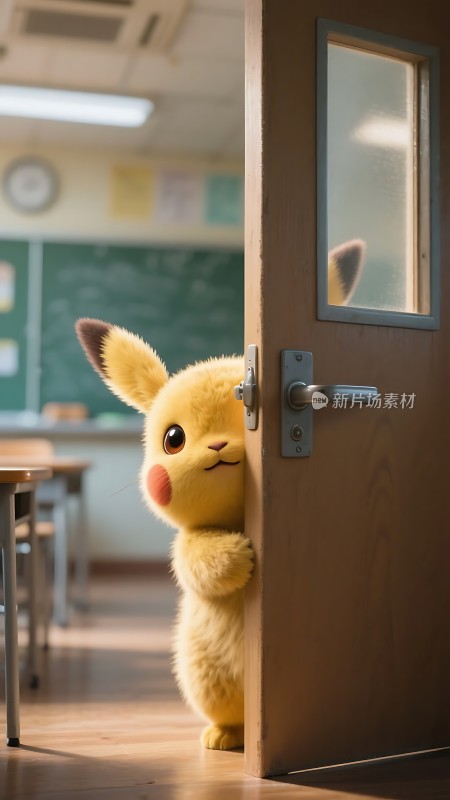 皮卡丘探出头