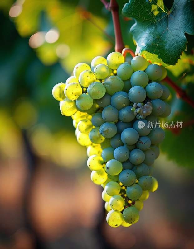 葡萄园熟葡萄特写
