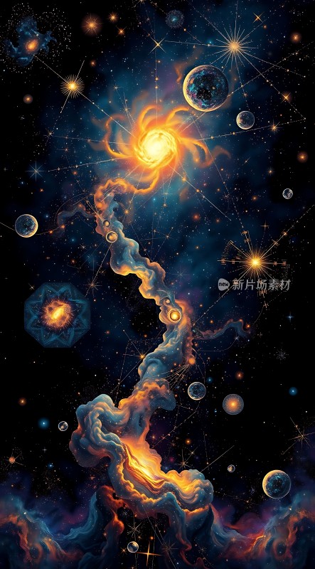 宇宙奇观星云与行星的神秘之旅