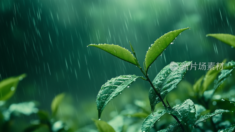 雨珠43雨中绿叶 雨后新绿