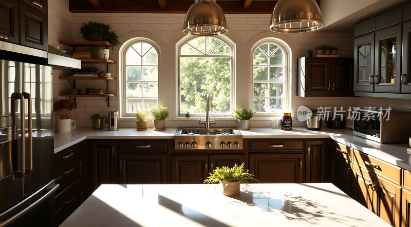 阳光厨房绿意盎然