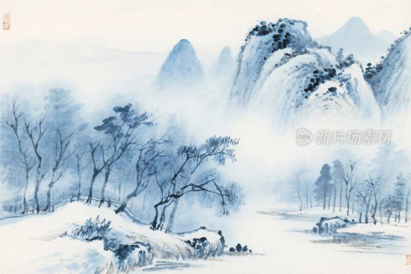 水墨山水风景画