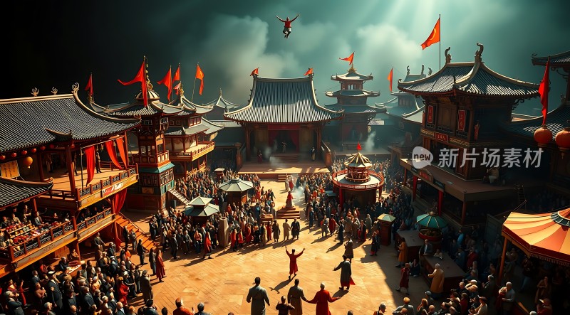 古风集市繁华景象