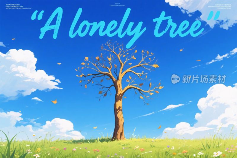 寂寞的树插画