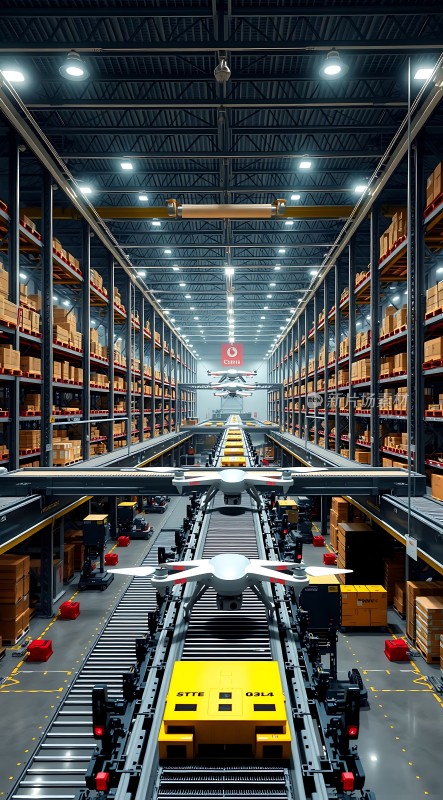 智能物流中心无人机与传送带协同作业