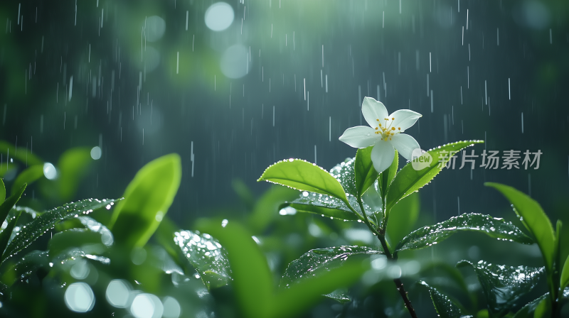 雨珠29雨中花开 雨露滋润的花朵