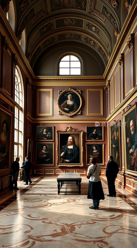 艺术殿堂经典画作与华丽建筑相得益彰