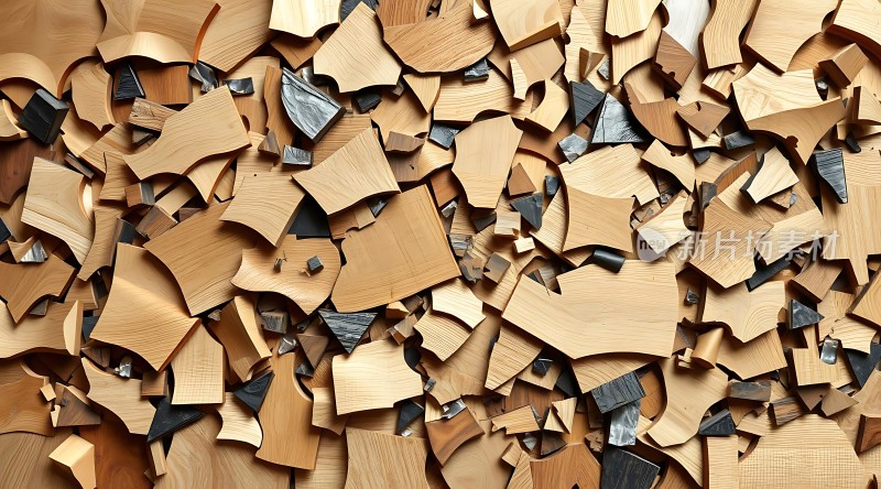 木屑拼贴艺术