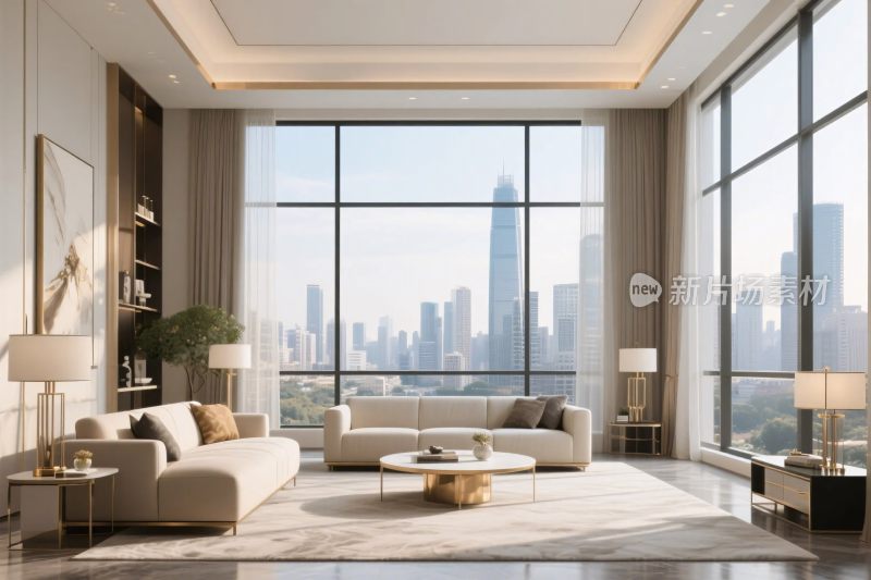 现代简约风格的豪华客厅