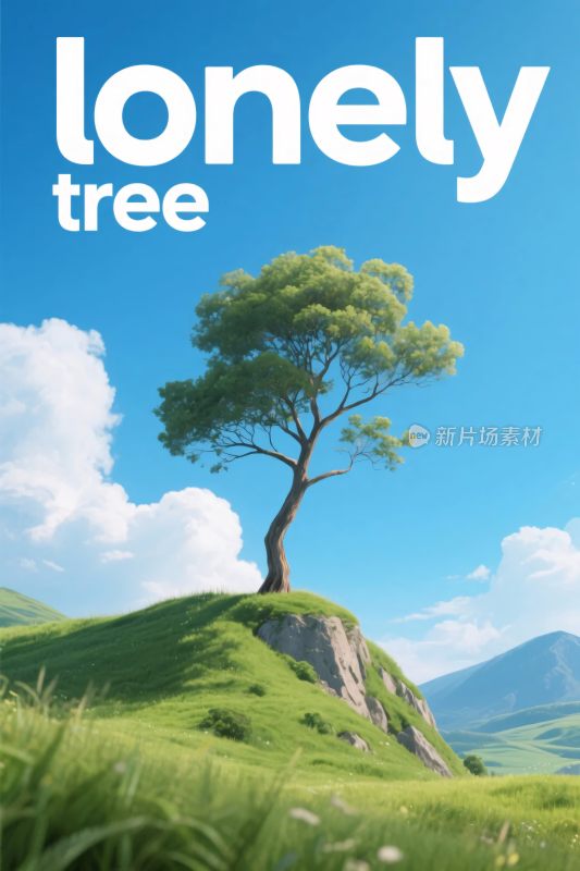 孤独的树插画