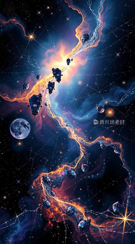 宇宙奇观星云与行星的神秘之旅