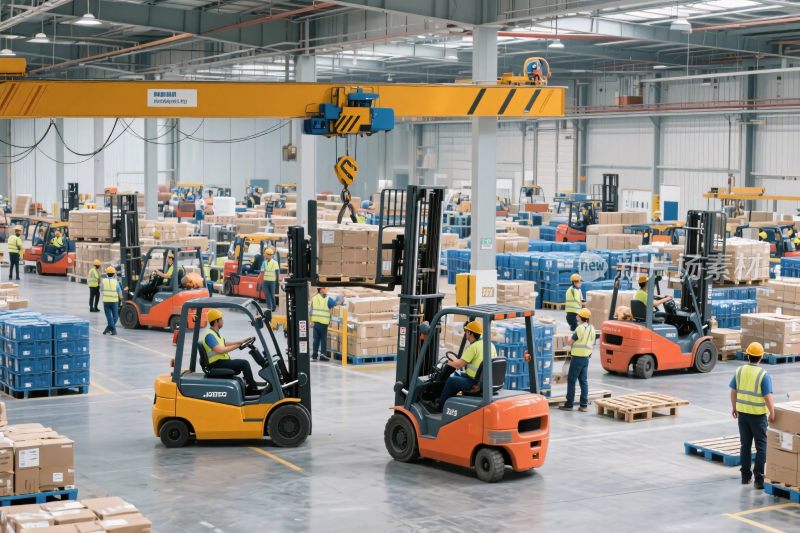 仓库叉车作业场景