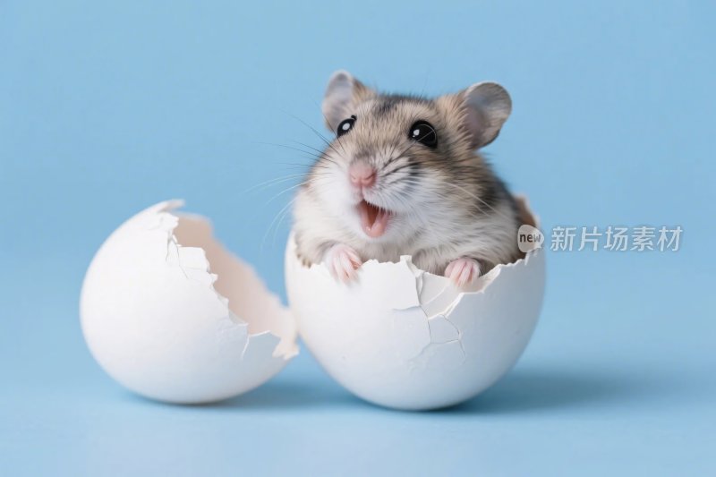 仓鼠破蛋壳而出的可爱瞬间