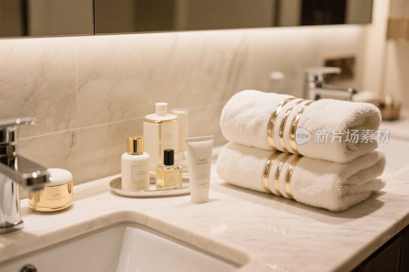 酒店浴室洗手台布置