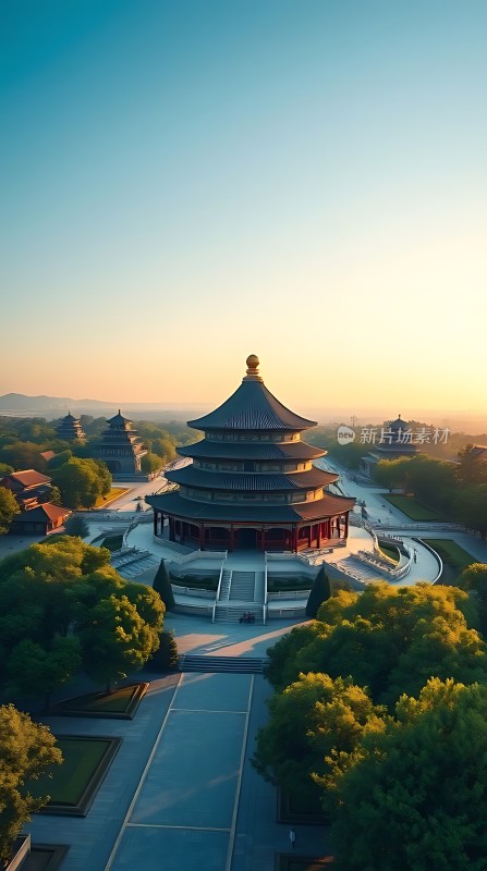 东方明珠塔日落美景