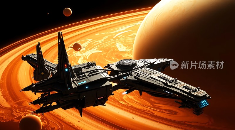 星际飞船探索神秘星球