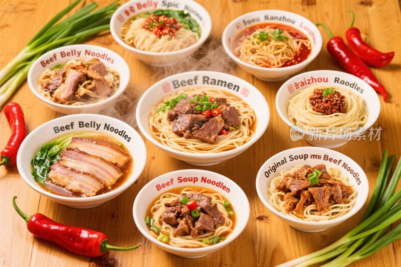 多种面食展示图