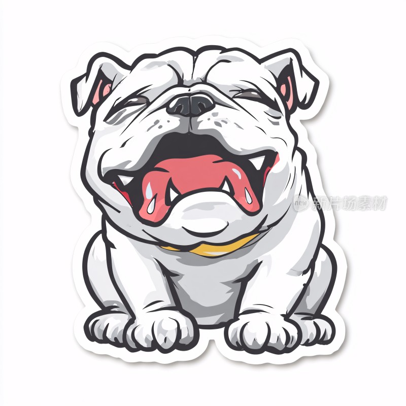 卡通小狗贴纸插画