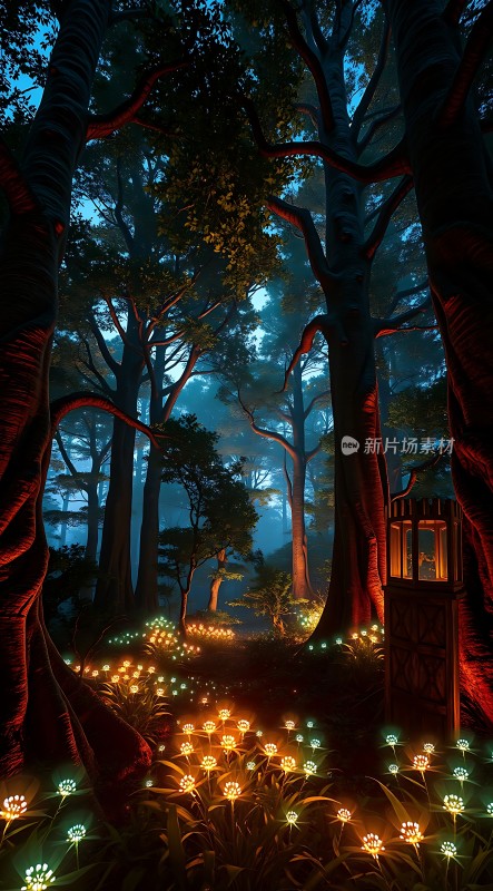 神秘森林夜光花