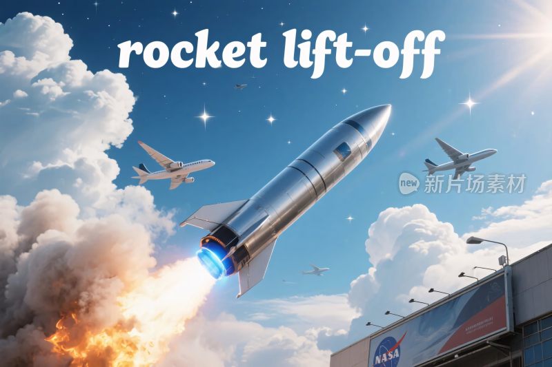 火箭升空发射场景