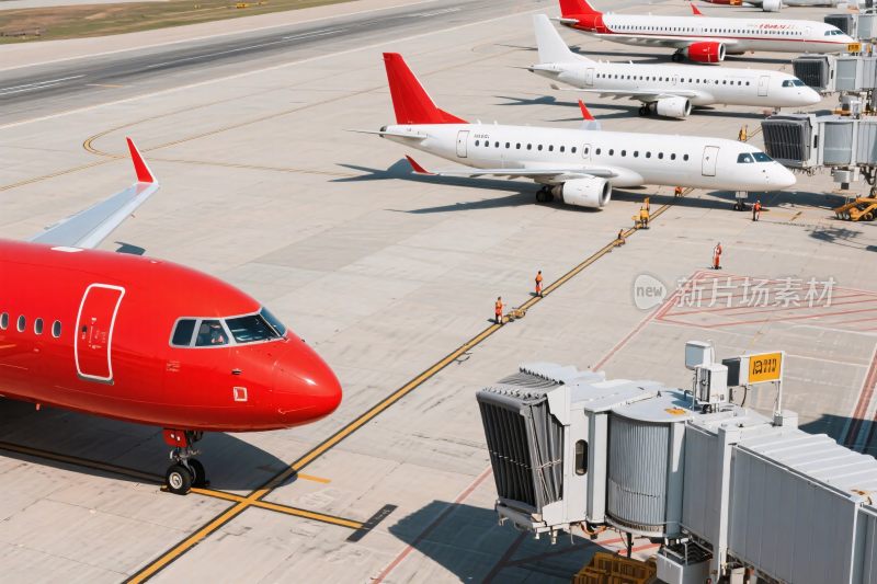 机场飞机停机坪场景