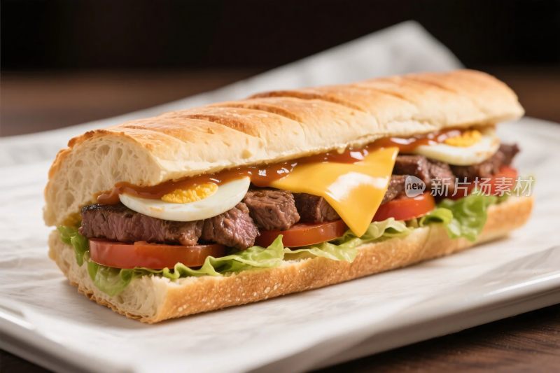 美味三明治特写