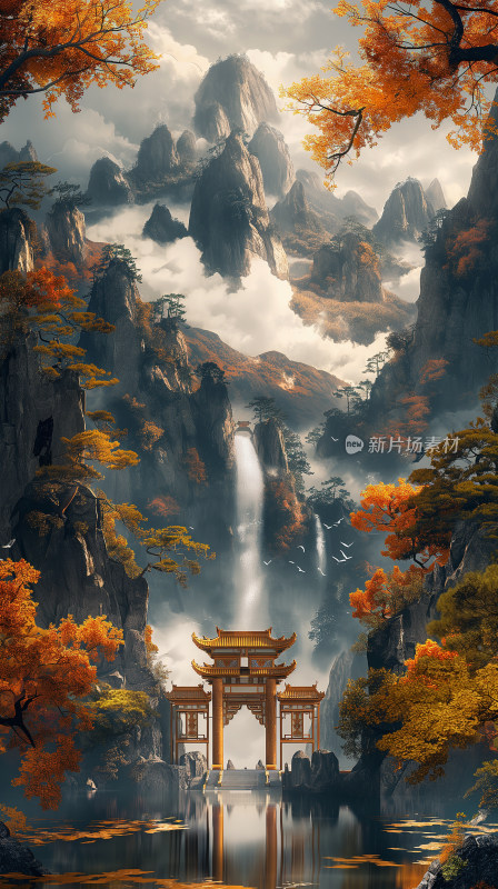 国风玉石雕刻背景