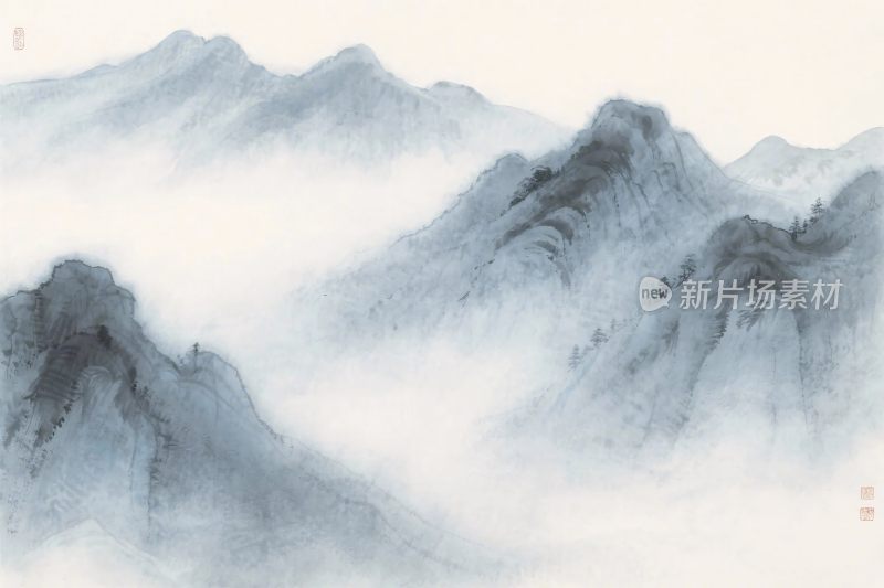 水墨山水风景画