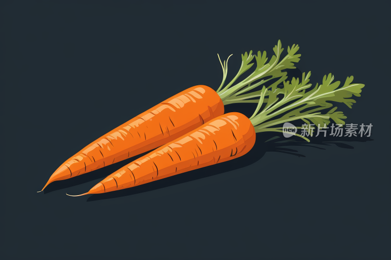 有两根胡萝卜图片