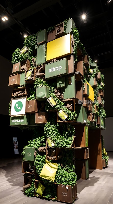 绿色生态展示墙环保理念与自然融合