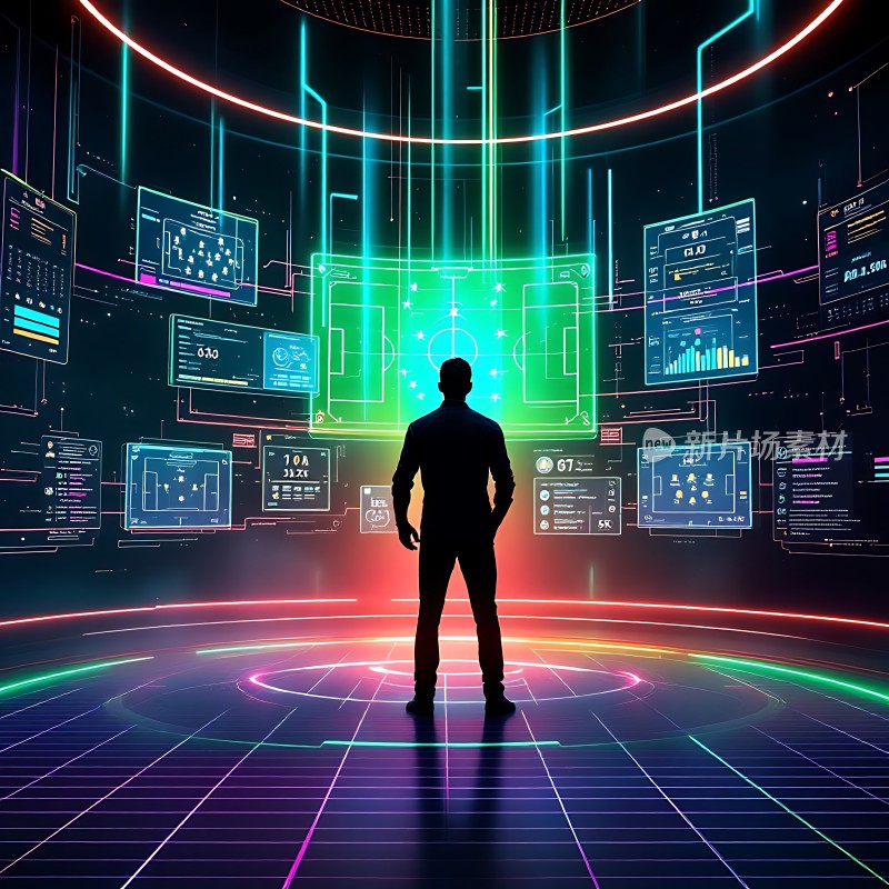 未来科技中心数据与信息交织的数字世界