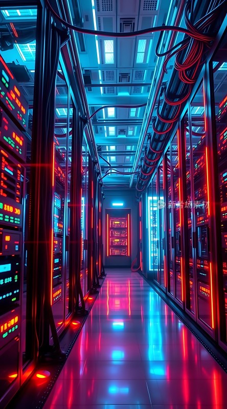 科技之光服务器机房的数据通道